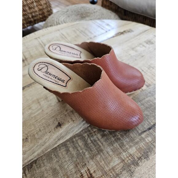 Daw Nessa Shoes - Daw Nessa Vintage Mule Heel Clogs Women's Size 5 Made in Italy Boho Classic
